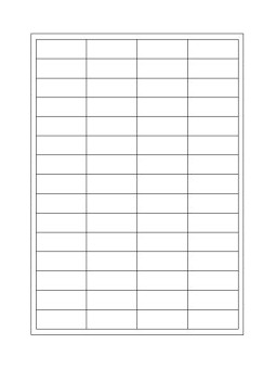 Foglio singolo di etichette adesive 50X19 mm per laser