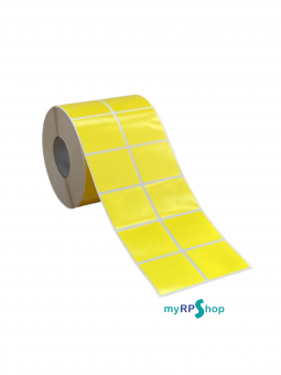Etichette adesive 50x44 mm a 2 piste GIALLO