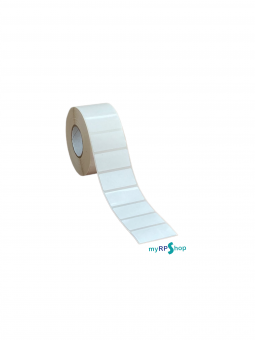 Etichette adesive 50x25 mm a una pista bianco
