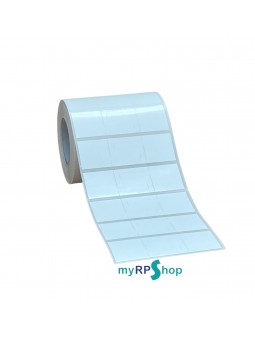 Etichette adesive 60x30 mm a "coda di topo" in rotoli da 2000 pz