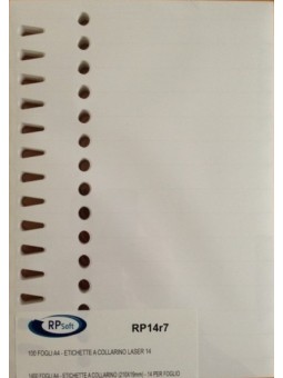 Etichette a collarino 210X19 mm - 14 per pagina