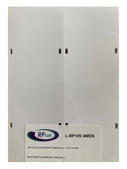 Etichette con foro 105x140mm - 135 µ Etichette con foro 105x140mm - 135 µ