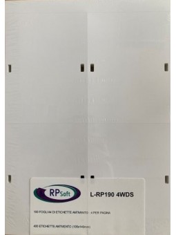 Etichette con foro 105x140mm - 190 µ