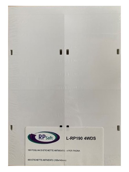 Etichette con foro 105x140mm - 190 µ Etichette con foro 105x140mm - 190 µ