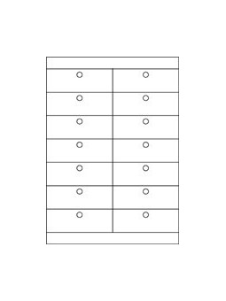 ETICHETTE CON FORO IN PLASTICA F.TO A4 per LASER 120gr
