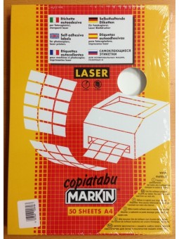 Etichette adesive f.to A4 in plastica  per Laser  4 per foglio