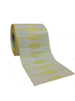 Etichette adesive 105x25 mm  a 1 pista sagomate "a farfalla"