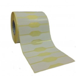 Etichette adesive 105x25 mm  a 1 pista sagomate "a farfalla"